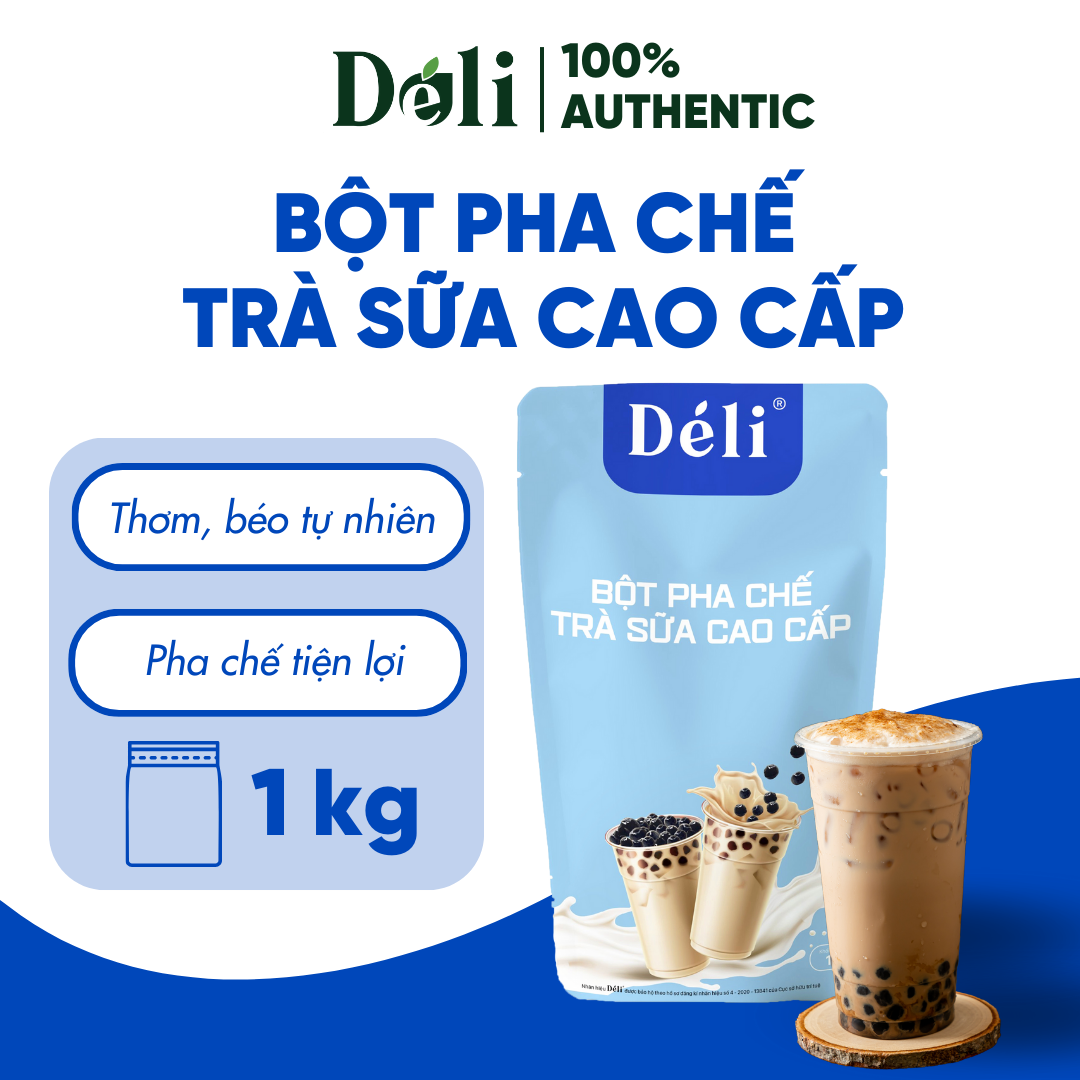 Hình ảnh Bột pha trà sữa cao cấp Déli - 1kg - thơm, béo tự nhiên - chuyên dùng pha chế trà sữa