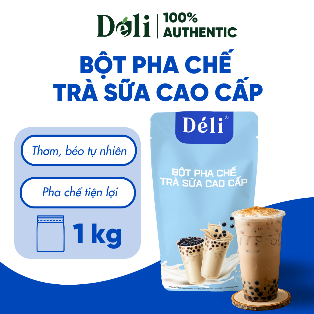 Bột pha trà sữa cao cấp Déli - 1kg - thơm, béo tự nhiên - chuyên dùng pha chế trà sữa