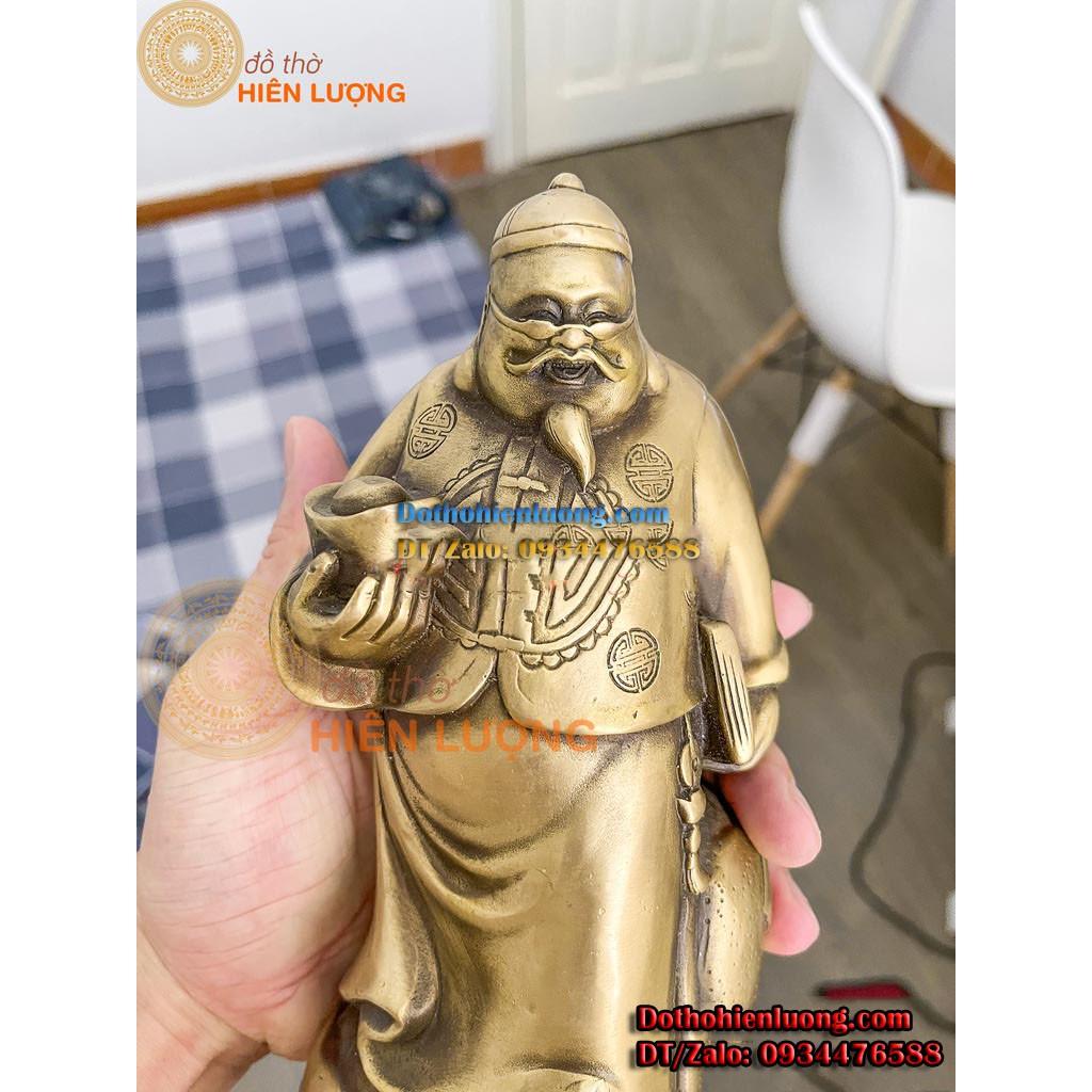 Tượng Lão Quản Gia Bằng Đồng Thau Nguyên Chất Cao 22cm - Vật Phẩm Phong Thủy