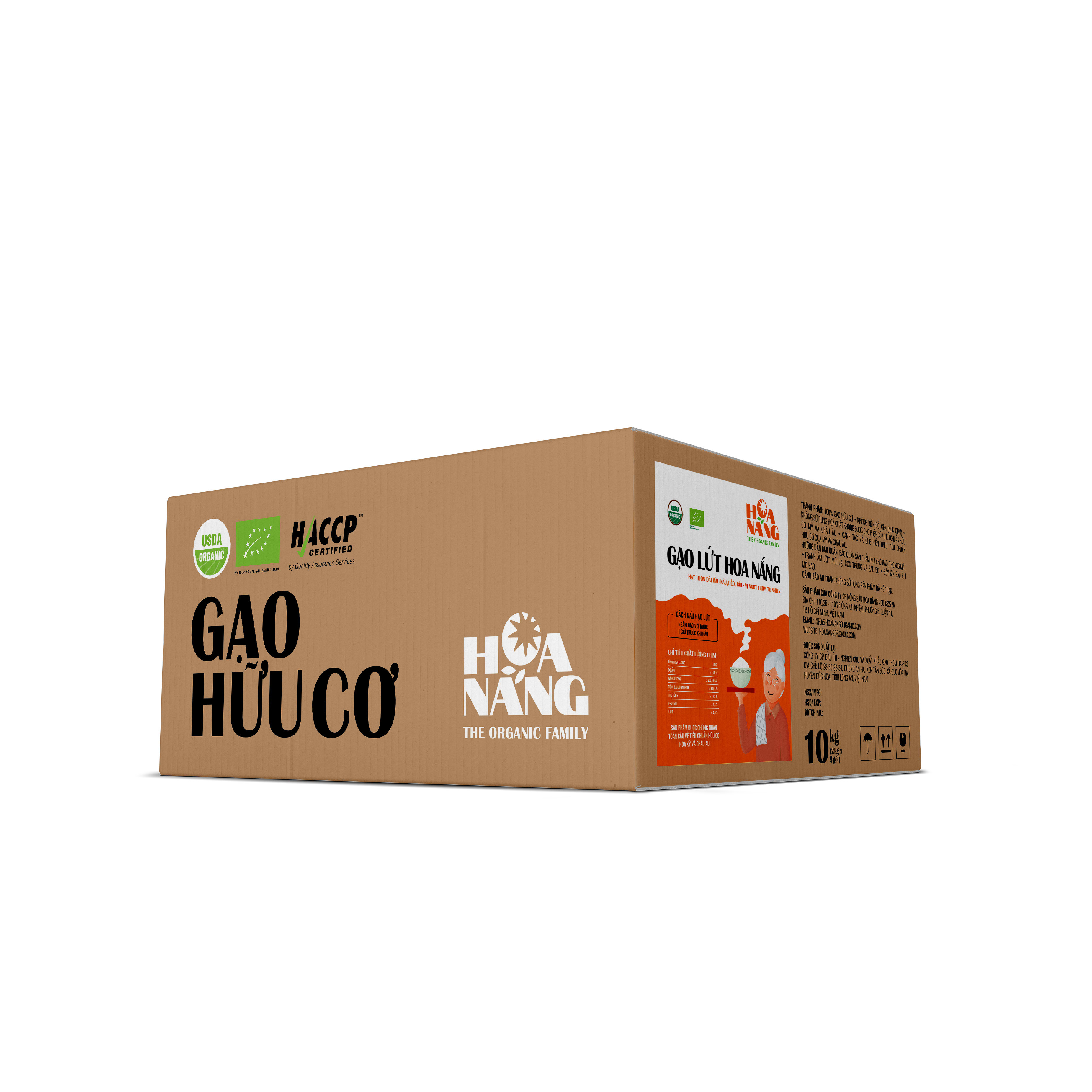 GẠO HỮU CƠ HOA NẮNG - GẠO LỨT 10KG