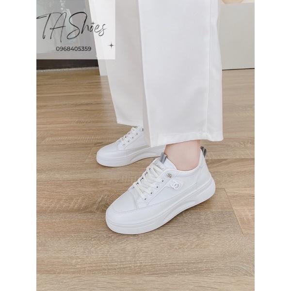 Giày slip on màu trắng be siêu xinh dễ mang, dáng độn đế 3-4cm đi chơi, làm, du lịch phối mọi đồ đều đẹp