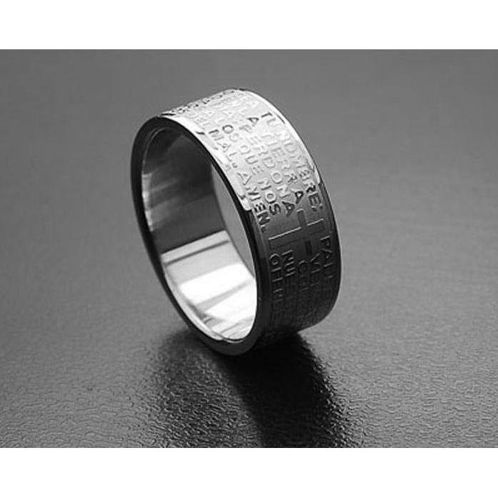 Bộ nhẫn thép titan và dây chuyền bạc 925 thời trang nam nữ
