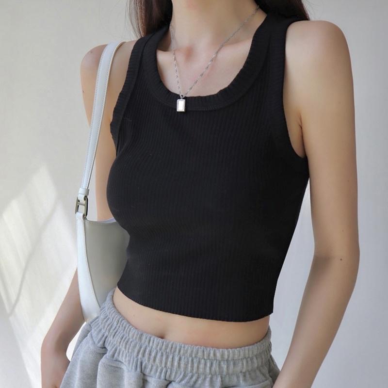 Áo ba lỗ croptop thun đũa 4 chiều - by whattowear