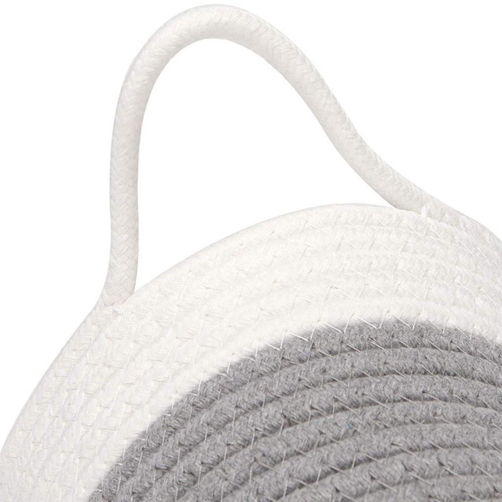 2Pcs Small Woven Storage Basket Round Wall Baskets Storage Bins