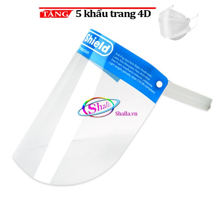 Tấm kính che mặt chống giọt bắn - Chống Bụi- An Toàn Dễ Sử Dụng có Mush R421 Tặng kèm KT