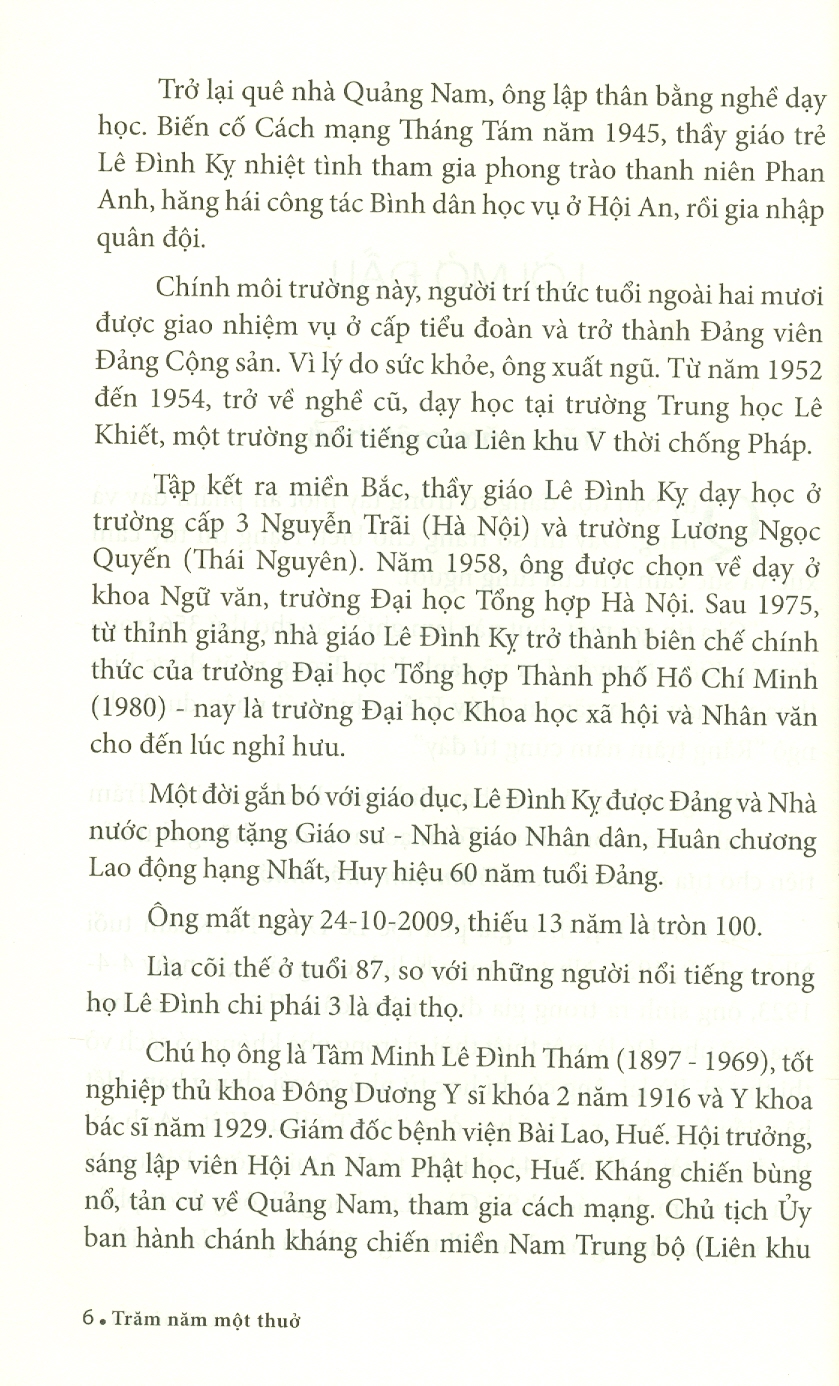 Trăm năm một thuở - Giáo sư - Nhà giáo nhân dân - Nhà lý luận - Phê bình văn học Lê Đình Kỵ