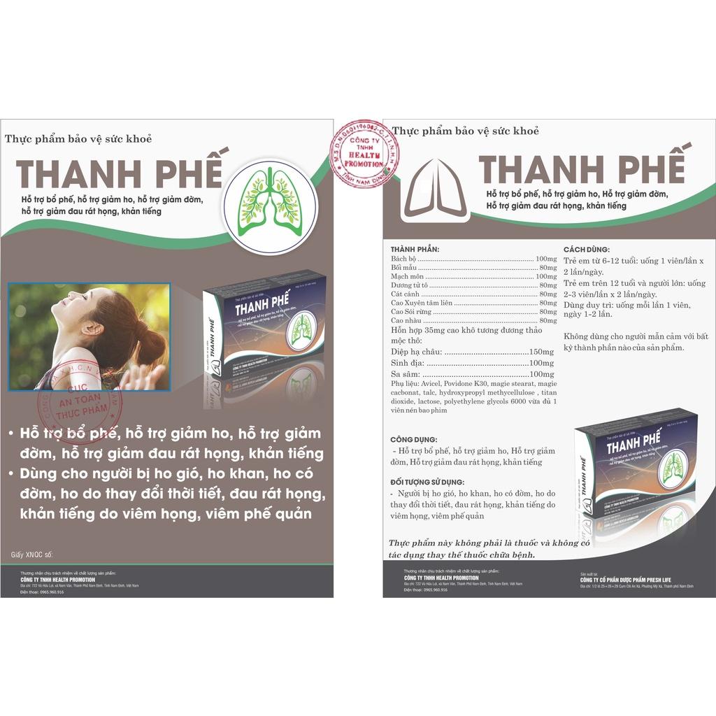 Thanh phế - Giúp bổ phế, tăng cường sức khoẻ bệnh nhân lao, giảm ho tiêu viêm ngừa lao kháng, lao tái phát