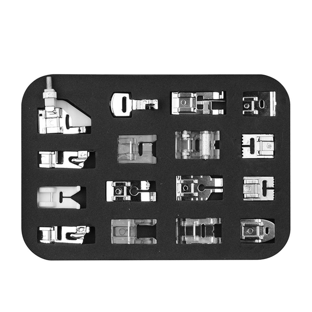 Bộ 16 cái chân vịt cho máy may bằng hợp kim, PVC phù hợp cho Brother, Singer…