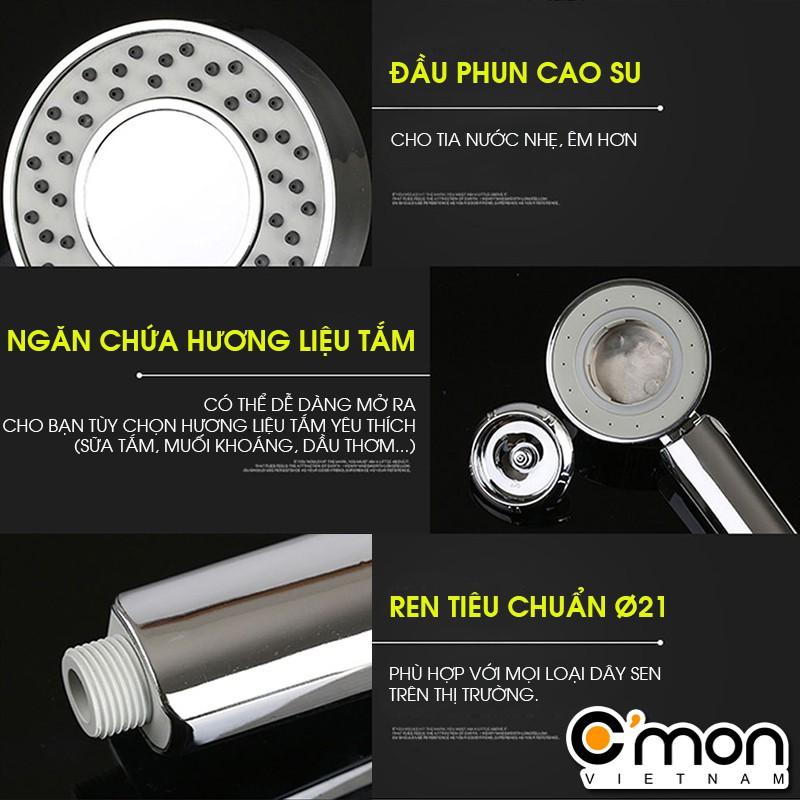 Bộ vòi sen tắm 2 chế độ, phun tia từ cả 2 mặt sen C'mon TS-05 + dây sen