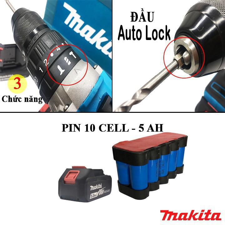 Máy Khoan Pin Bắt Vít Makita 36V, Tặng Kèm Mũi Khoan Model 2020