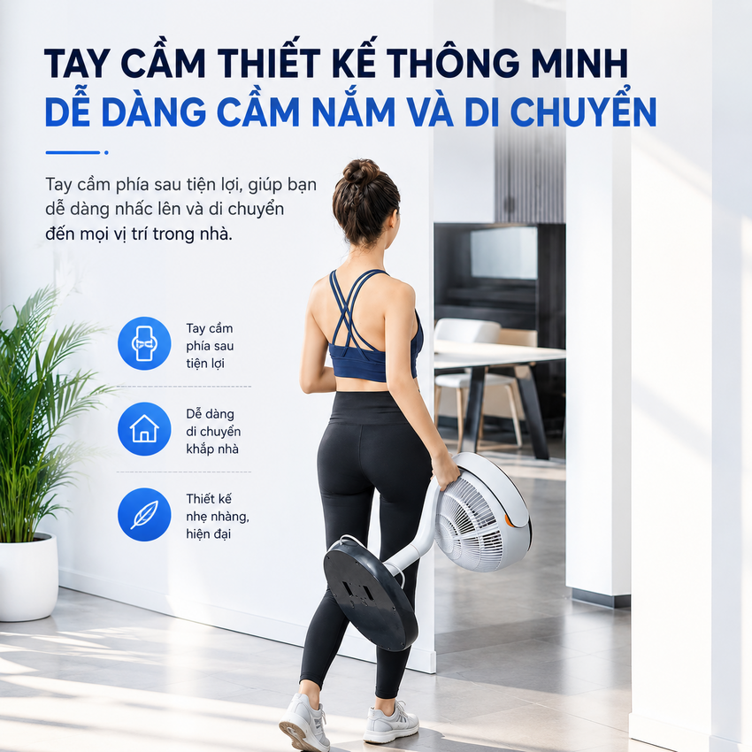 Quạt tuần hoàn không khí động cơ biến tần 32 tốc độ gió thương hiệu Hà Lan Philips ACR4144CF Serial 4000 - Hàng nhập khẩu