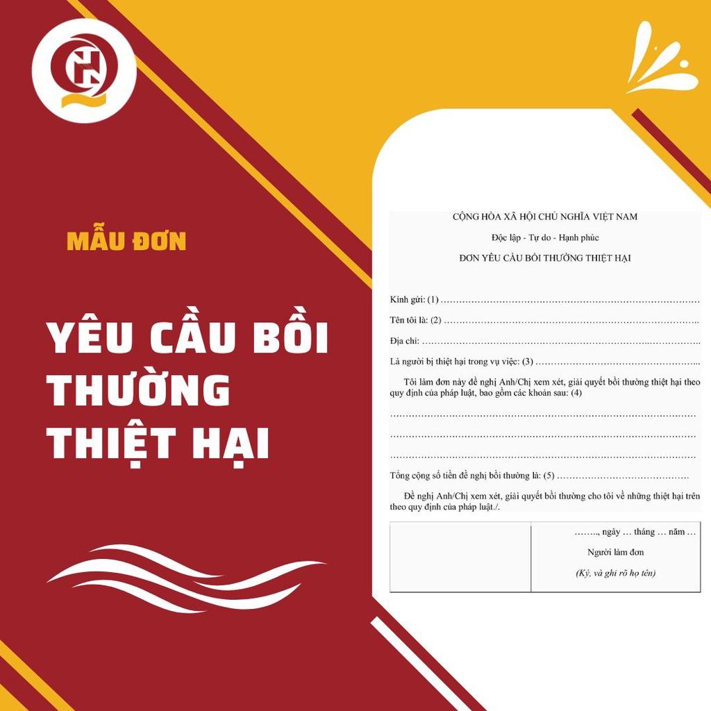 Mẫu đơn yêu cầu bồi thường thiệt hại chuẩn mới nhất + Hướng dẫn viết đơn của Luật sư