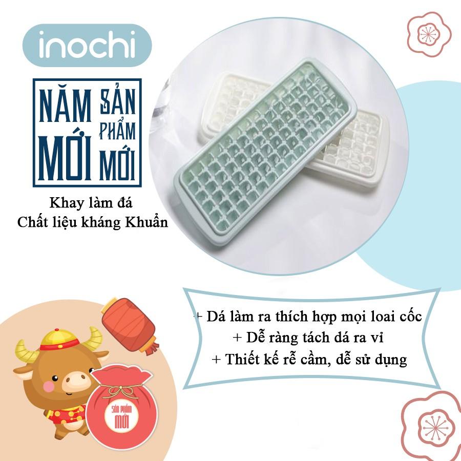 SET 6 Khay làm đá có kèm hộp đựng và nắp khử mùi, tủ lạnh đủ loại viên tròn kari inochi