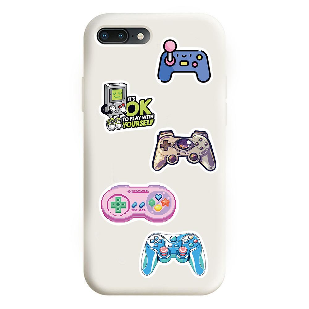 Sticker máy chơi game hoạt hình cute trang trí mũ bảo hiểm, guitar, ukulele, điện thoại, sổ tay, laptop-mẫu S50