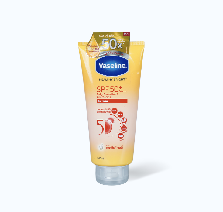 Tinh chất dưỡng thể Vaseline Healthy Bright Spf 50+ (Tuýp 300ml/320ml)