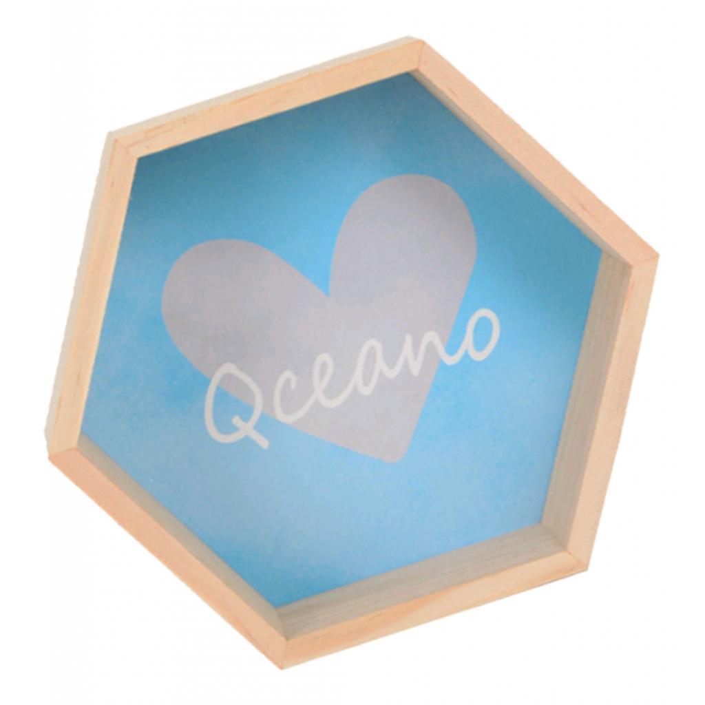 Hexagon Wall Shelf Decorative Bookshelf For Kids Room Blue