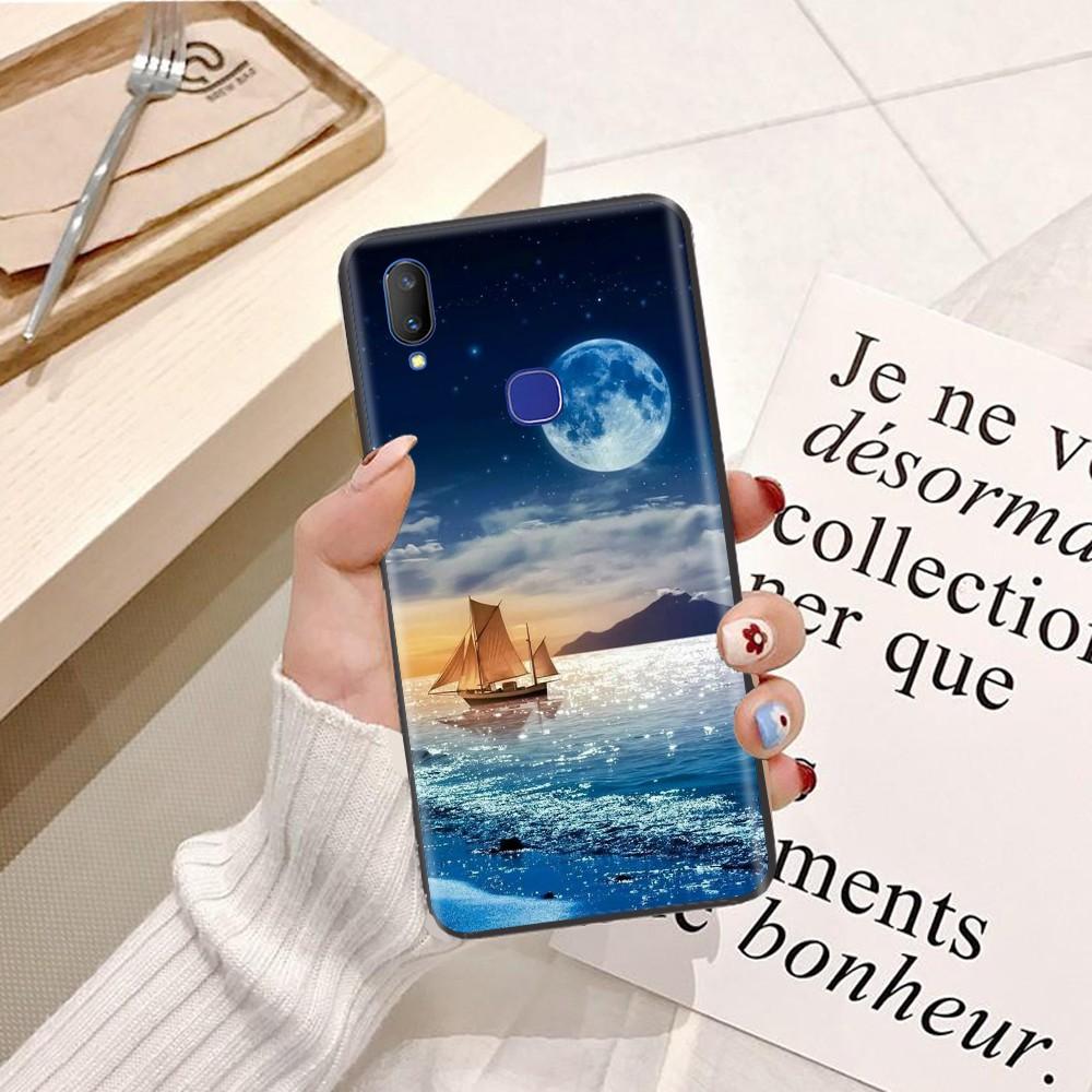 Ốp lưng dành cho ViVo Y15 Viền dẻo TPU hình Trăng Xanh