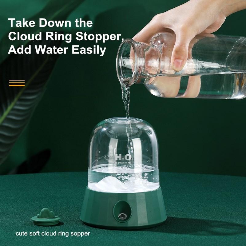 2000MAh Pin Sạc Máy Tạo Độ Ẩm Không Khí Di Động Không Dây Du Lịch USB Nước Máy Khuếch Tán Tinh Dầu Siêu Âm Thanh Máy Phun Sương Tạo Độ Ẩm Đèn Cho Quà Tặng