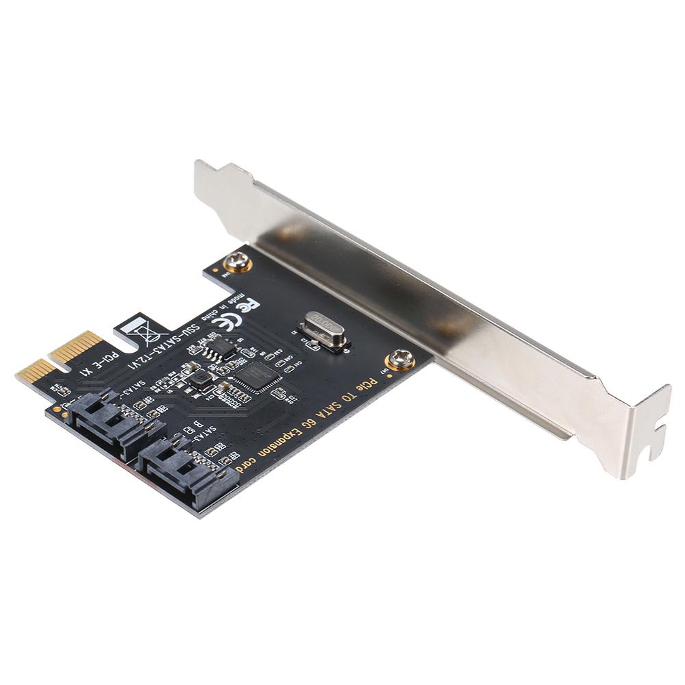S-131 PCI-E to 2 SATA3.0 Adapter Card SATA Hard Disk Expansion Card High-speed Transmission Plug and Play