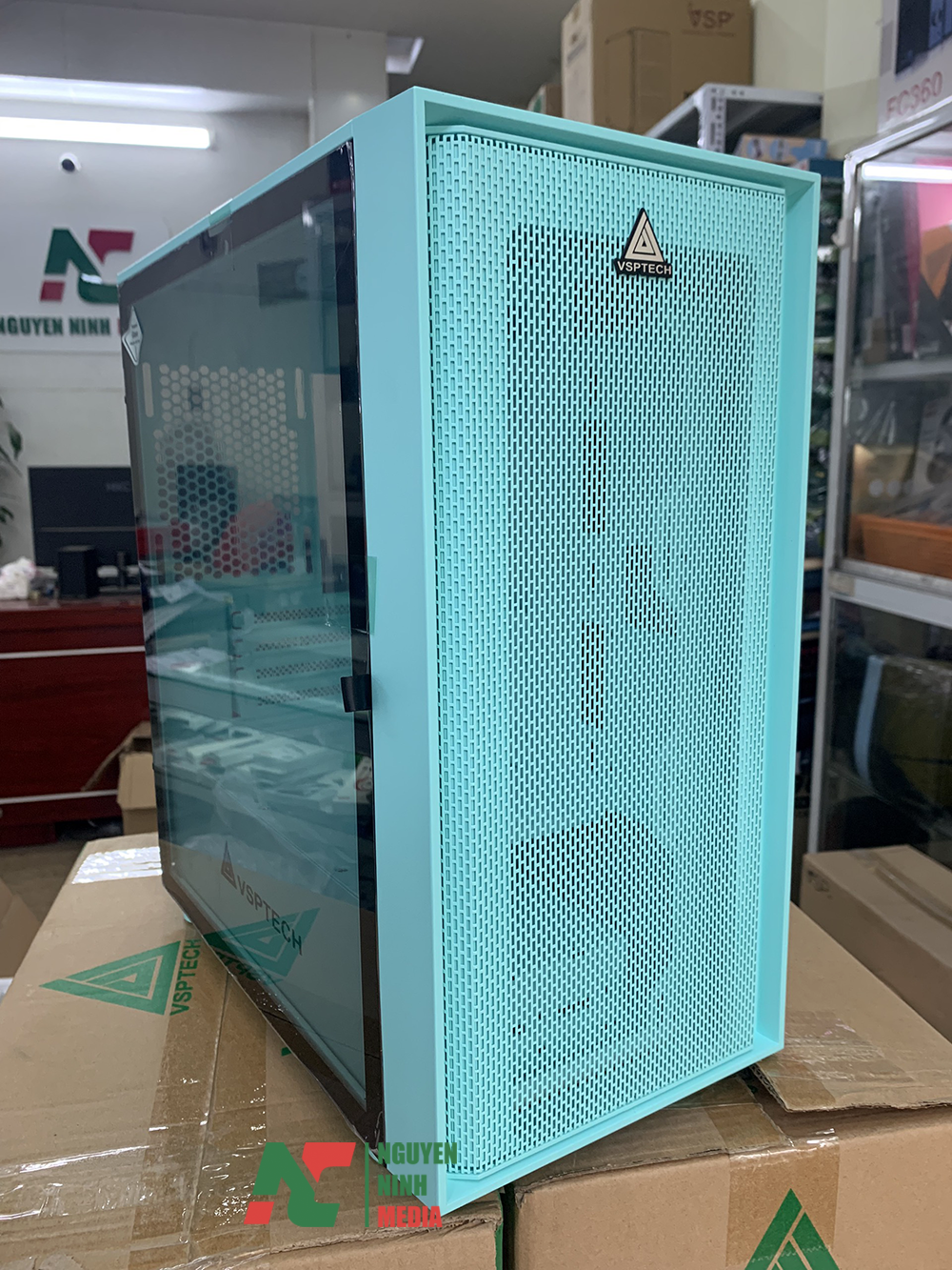 Vỏ Case Gaming VSP KA30 Green (Màu Xanh) - Hàng Chính Hãng