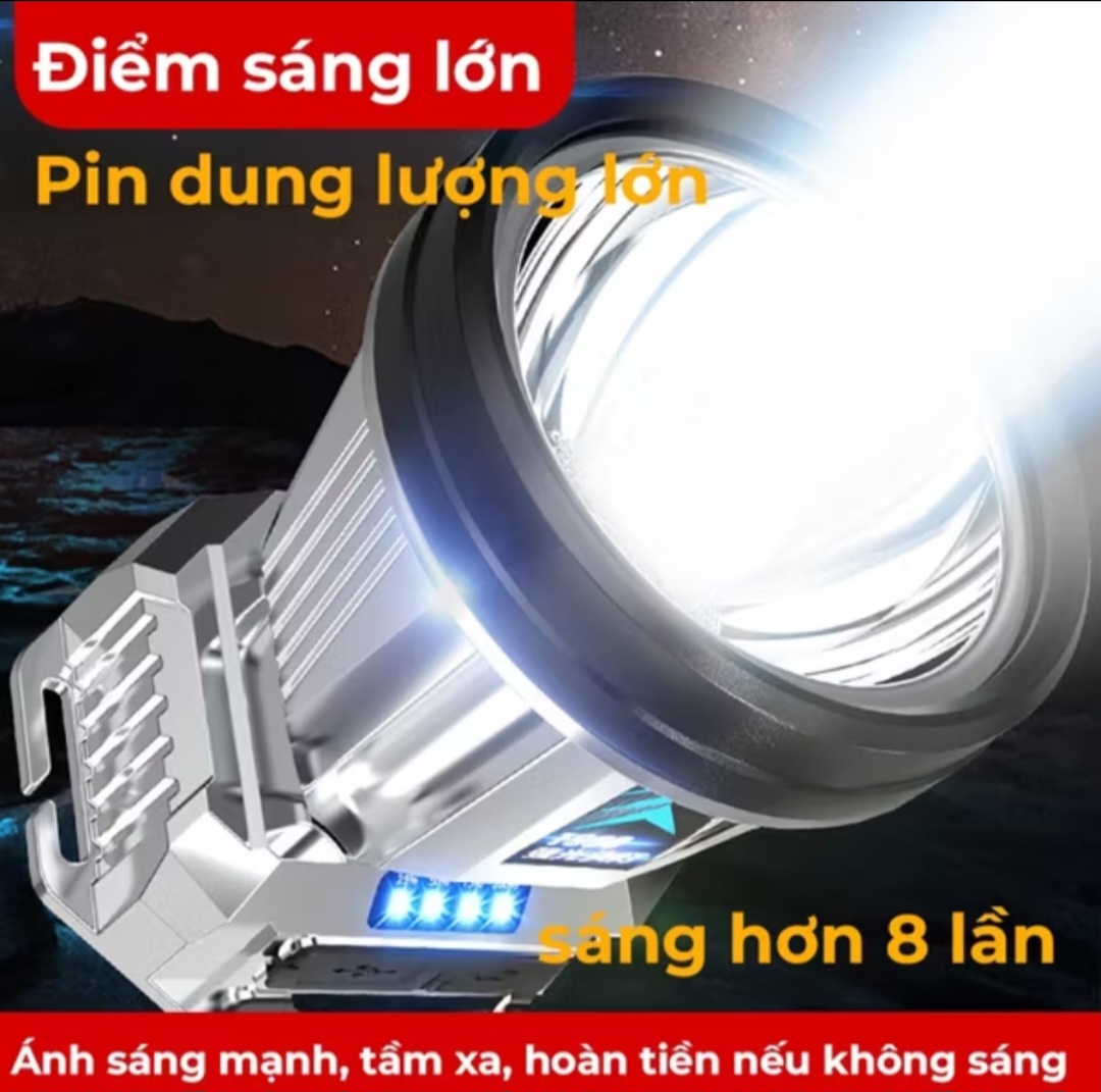 ĐÈN PIN LED ĐỘI ĐẦU THẾ HỆ MỚI SIÊU SÁNG CHỐNG NƯỚC HÀNG CAO CẤP