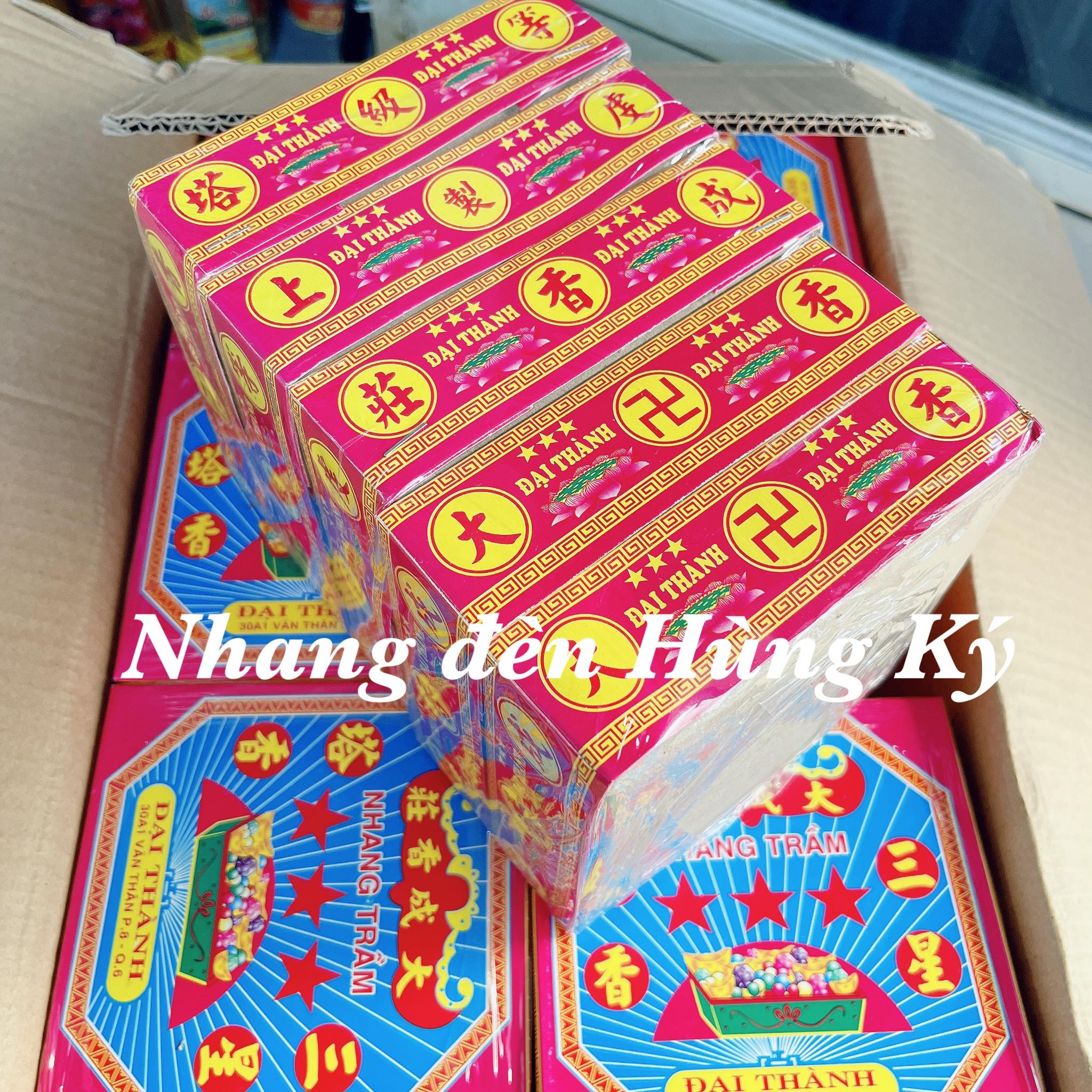 Nhang trầm khoanh thường Đại Thành 1 lốc 5 hộp cháy 12h