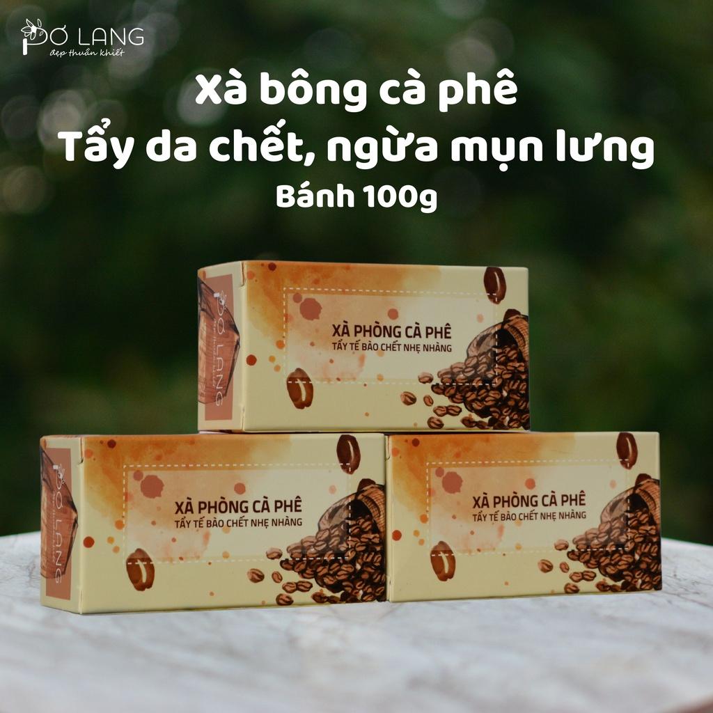 Xà Phòng Cafe Pơ Lang Ngăn Ngừa Mụn ,Dưỡng Ẩm Da, Đẩy Lùi Vi Khuẩn Bánh 100gr