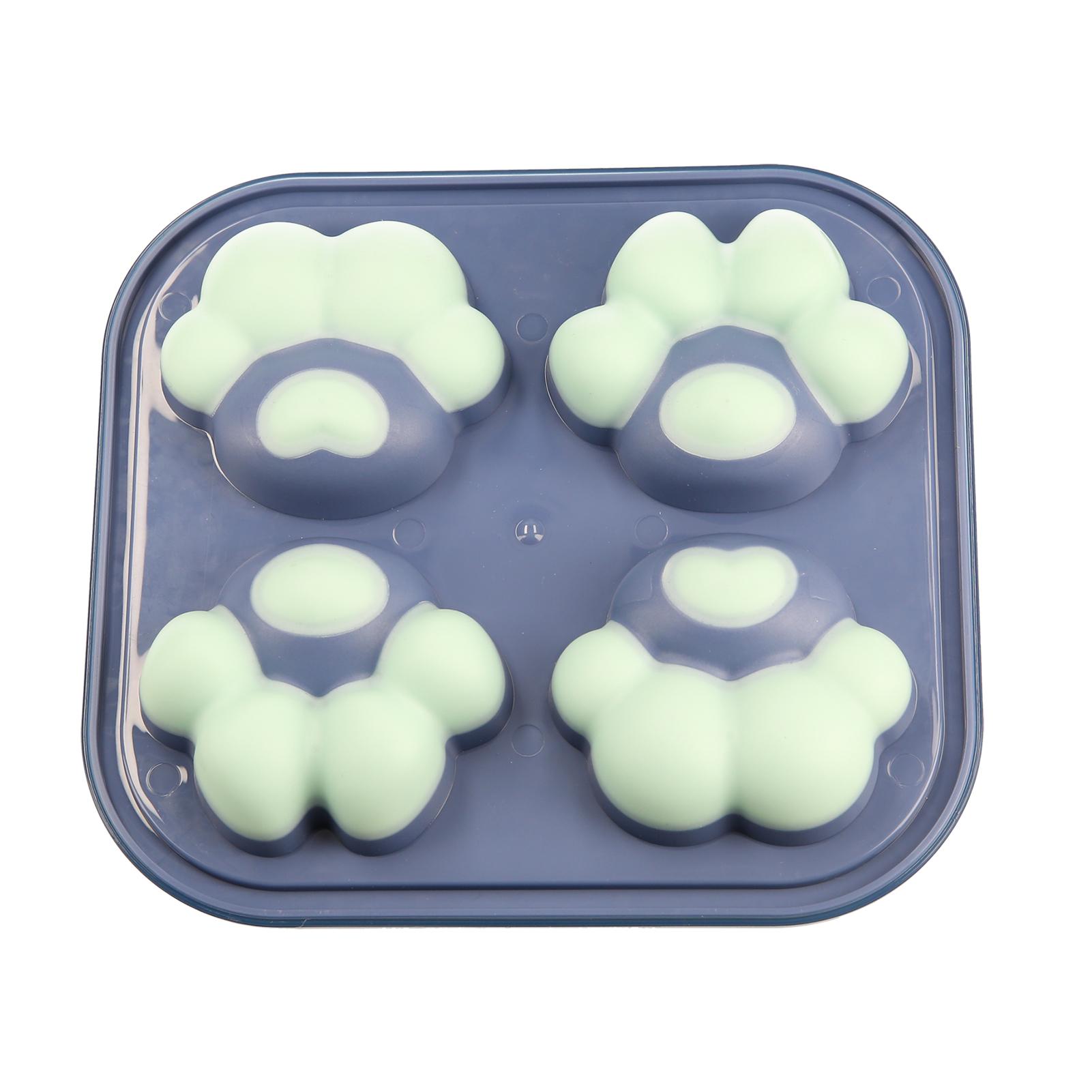 Khuôn silicon làm đá viên hình chân mèo có nắp đậy