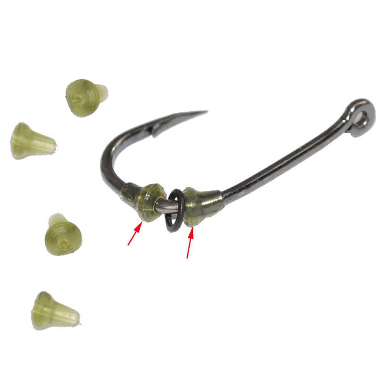 2x100PCS Hook Stop Beads Carp Fishing Terminal Rigs Rubber Carps Rig Holder
