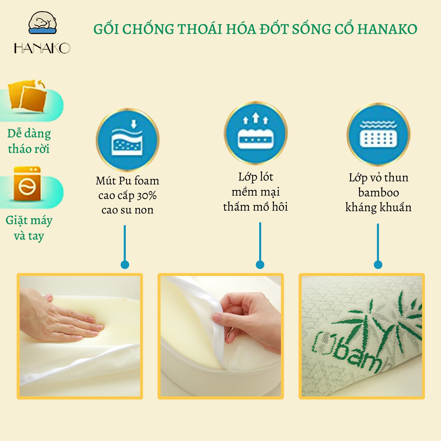 COMBO gối kê chống thoái hóa đốt sống cổ và gối kê lưng chống thoát vị đĩa đệm CHÍNH HÃNG - BẢO HÀNH 12 tháng ( MÀU NGẪU NHIÊN )