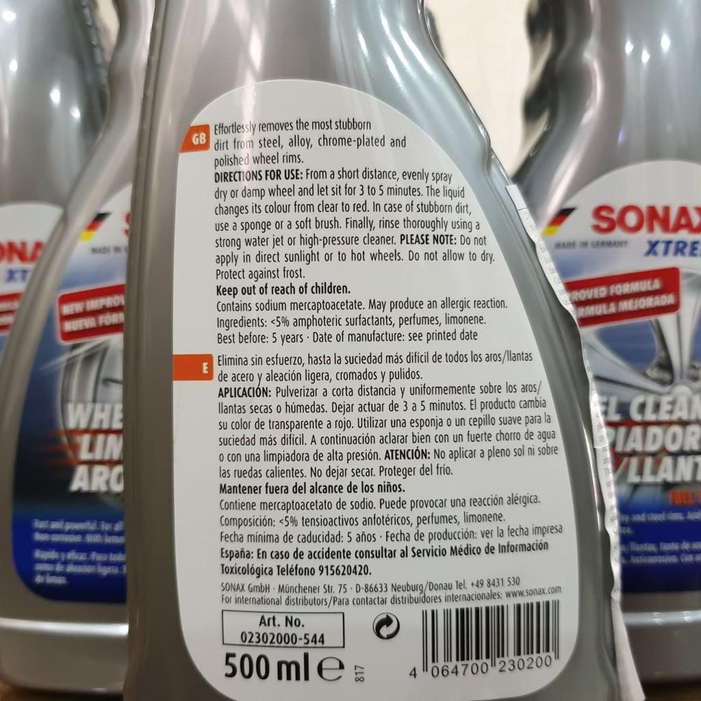 Dung Dịch Tẩy Rửa Mâm Xe Ôtô Sonax Xtreme Wheel Cleaner 500ml