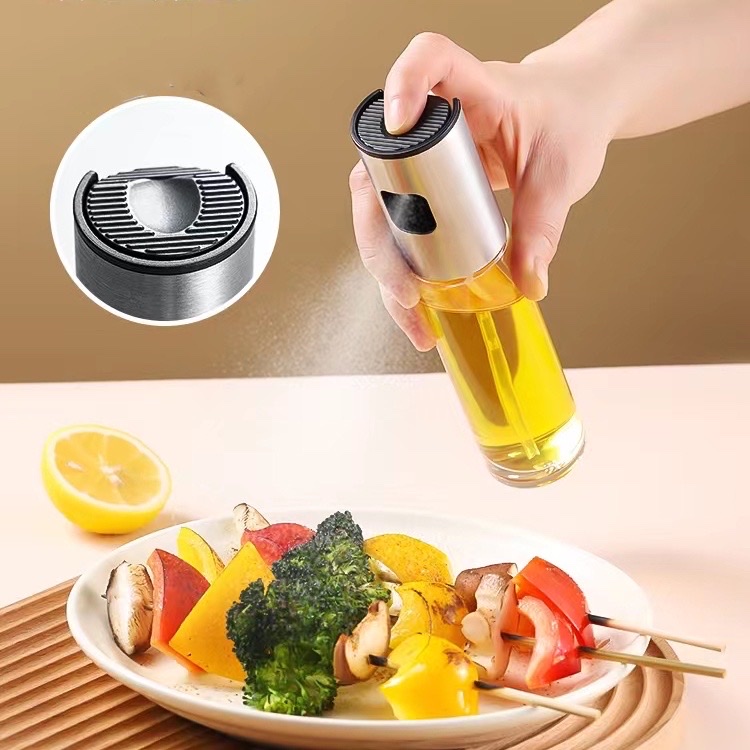 Bình xịt dầu ăn, phun sương ,nồi chiên không dầu ,thủy tinh trong suốt chai 100ml cao cấp tiện dung cho gia đình