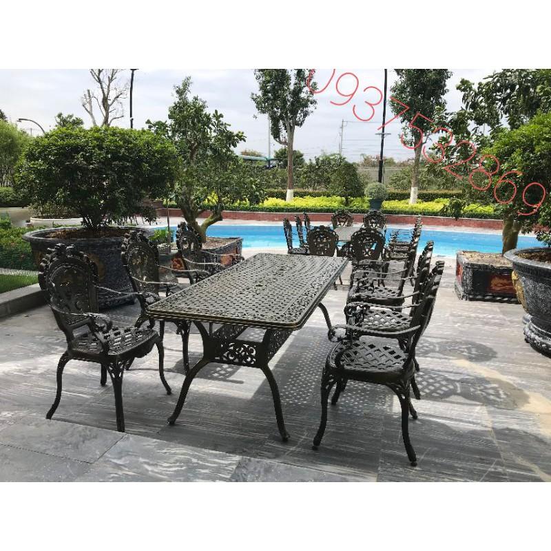 Bộ bàn ghế sân vườn nhôm đúc cao cấp