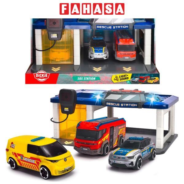 Bộ 3 Đồ Chơi Mô Hình Trạm Cứu Hộ Kèm Bộ Đàm S.O.S Station - Dickie Toys 203712028
