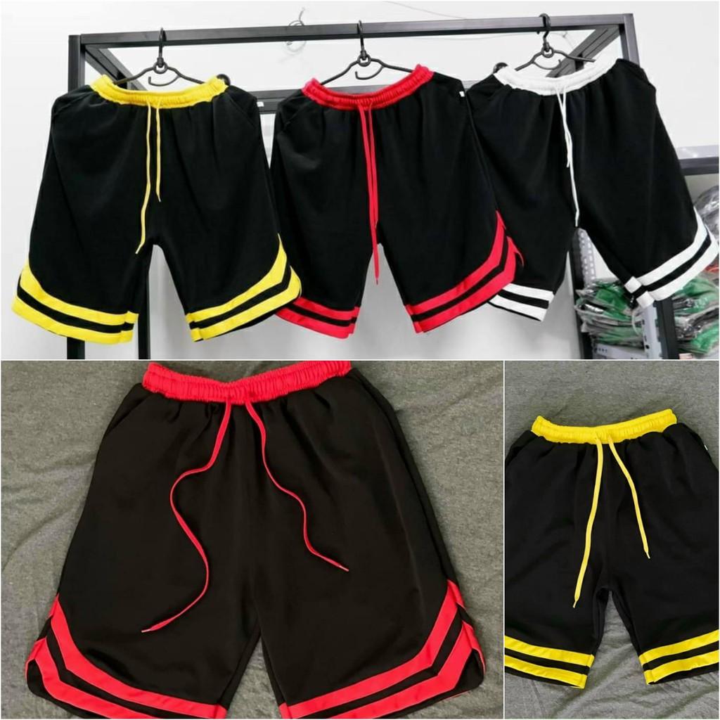 Quần thun nam ngắn - Quần short thun unisex form rộng bóng chày Chữ V lửng nam nữ