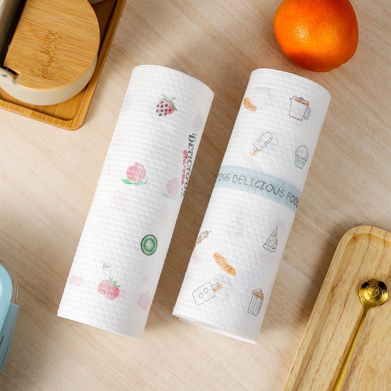 Giấy lau nhà bếp đa năng , cuộn giấy lau bếp siêu dai có thể giặt tái sử dụng nhiều lần, khăn đa năng