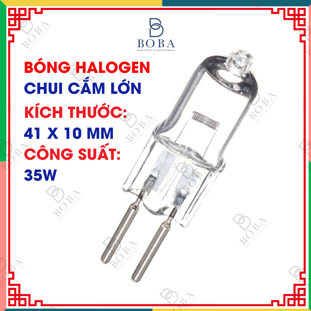 Bóng  đèn xông tinh dầu - Bóng đèn halogen - Bóng đèn xông Bát Tràng - Bóng đèn loại 1 đẹp 35W - Chui cắm to - chuôi to