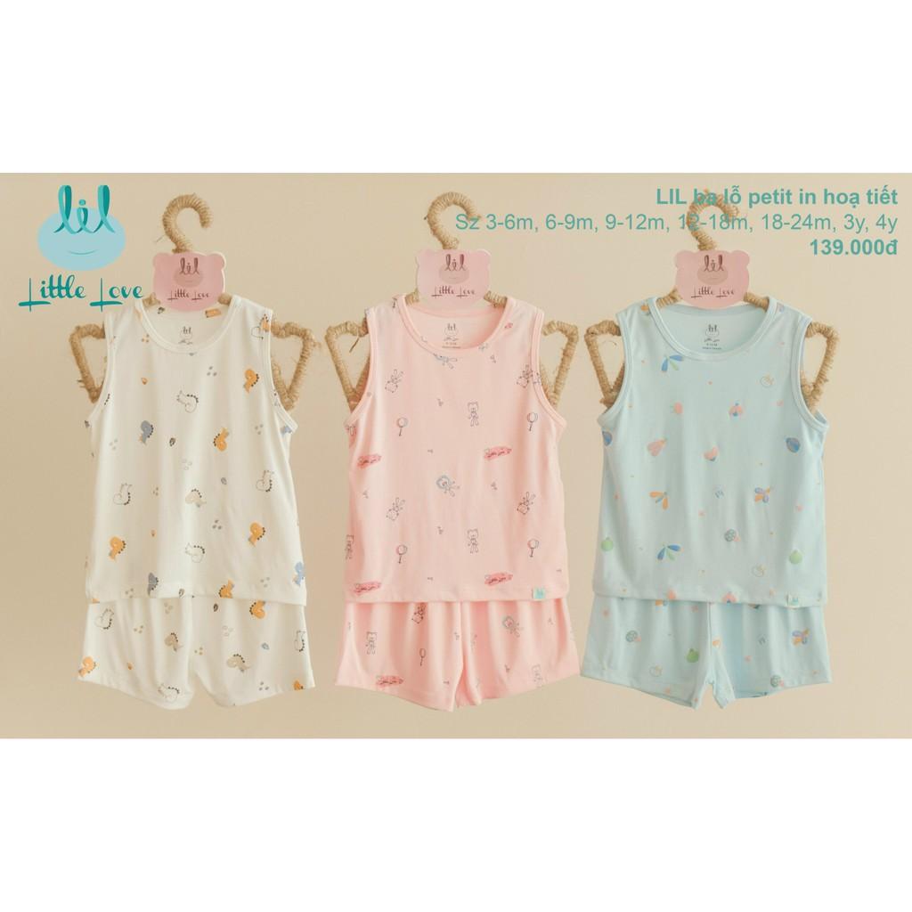 BỘ BA LỖ, BỘ SÁT NÁCH CHO BÉ LITTLE LOVE VẢI PETIT SIÊU MÁT