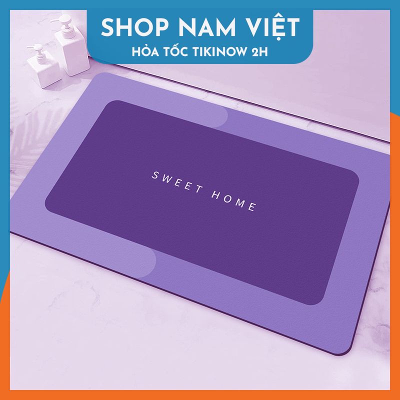 Thảm Lau Chân Silicon Siêu Mềm, Hút Nước, Chống Trơn Trượt