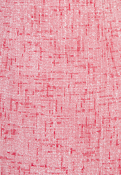 De Leah - Đầm Ôm Tweed Đính Đá - Đỏ trắng