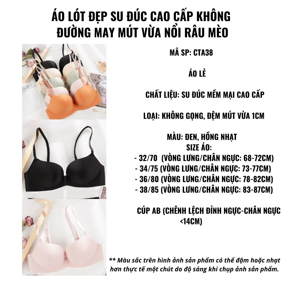 Áo lót đẹp su đúc cao cấp ko đường may mút vừa nổi râu mèo