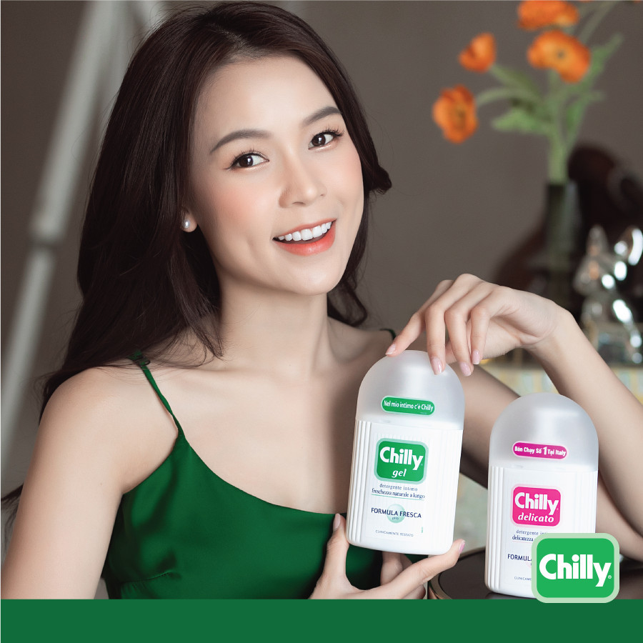 Dung dịch vệ sinh phụ nữ Chilly Gel - Se se lạnh, bùng tươi mát - số 1 tại Italy - (200ml/chai)