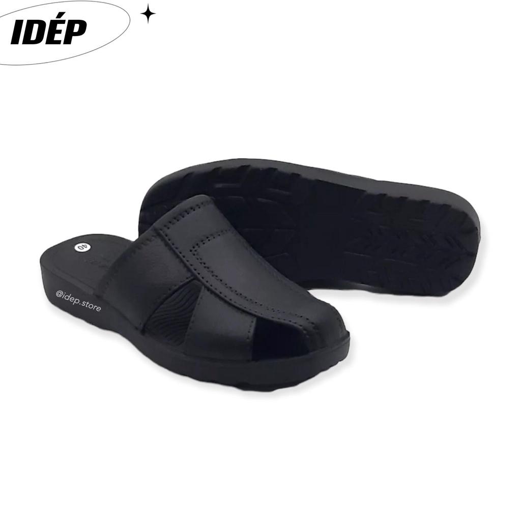 Dép sục lười bít mũi nam lỗ thoáng khí 3cm chất EVA đúc nguyên khối đi mưa siêu nhẹ iDÉP SL161
