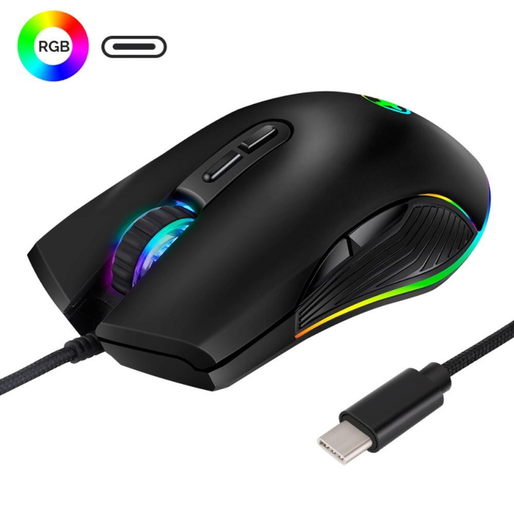 Chuột Chơi Game Có Dây Type-C / USB RGB 3200 DPI Chất Lượng Cao