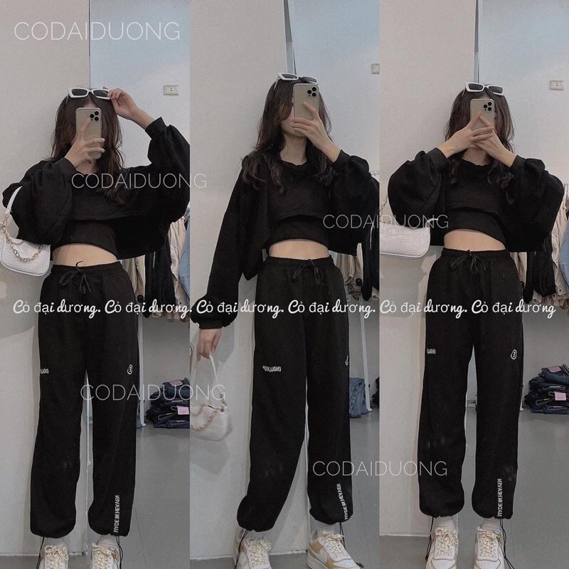 set áo nỉ 1/3 - hồng,freesize dưới 55kg