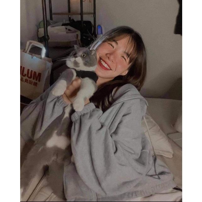 Áo Khoác Hoodie Nỉ Unisex Áo tay bồng khóa kéo có mũ ulzzang màu Xanh | Xám nam nữ HOT