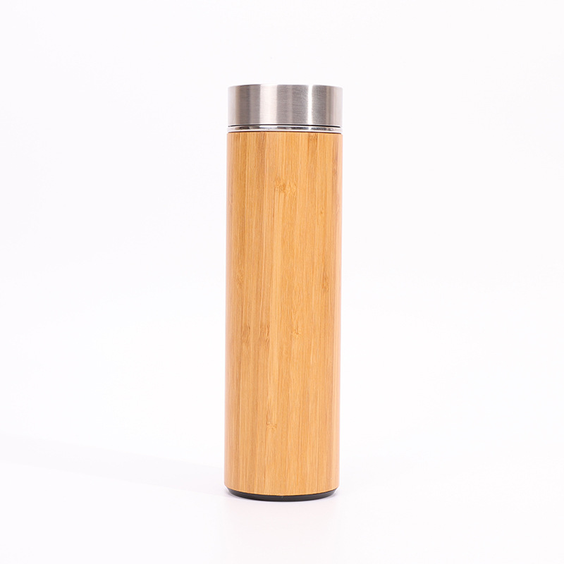 Bình Giữ Nhiệt Làm Bằng Ống Tre 500ML - Inox 304 Cao Cấp
