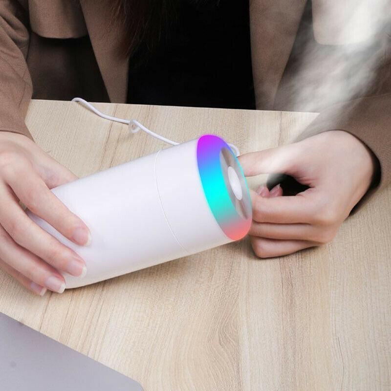 USB 350ML Đèn LED Mini Máy Phun Sương Tạo Độ Ẩm Không Khí Tinh Dầu Hương Thơm Khuếch Tán Cho Nhà Văn Phòng