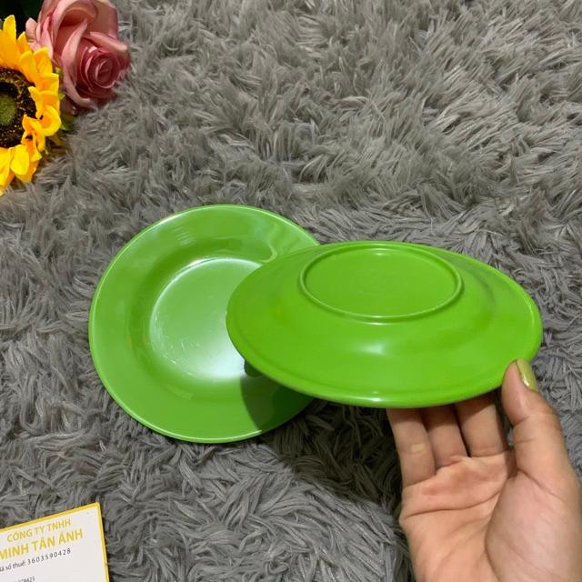 Đĩa nhựa tròn đĩa 6 cạn xanh lá DC 66