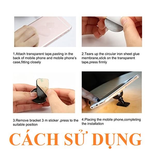 Giá đỡ điện thoại xoay 360 độ trên xe hơi Baseus Sugent -NT0S _ Hàng chính hãng